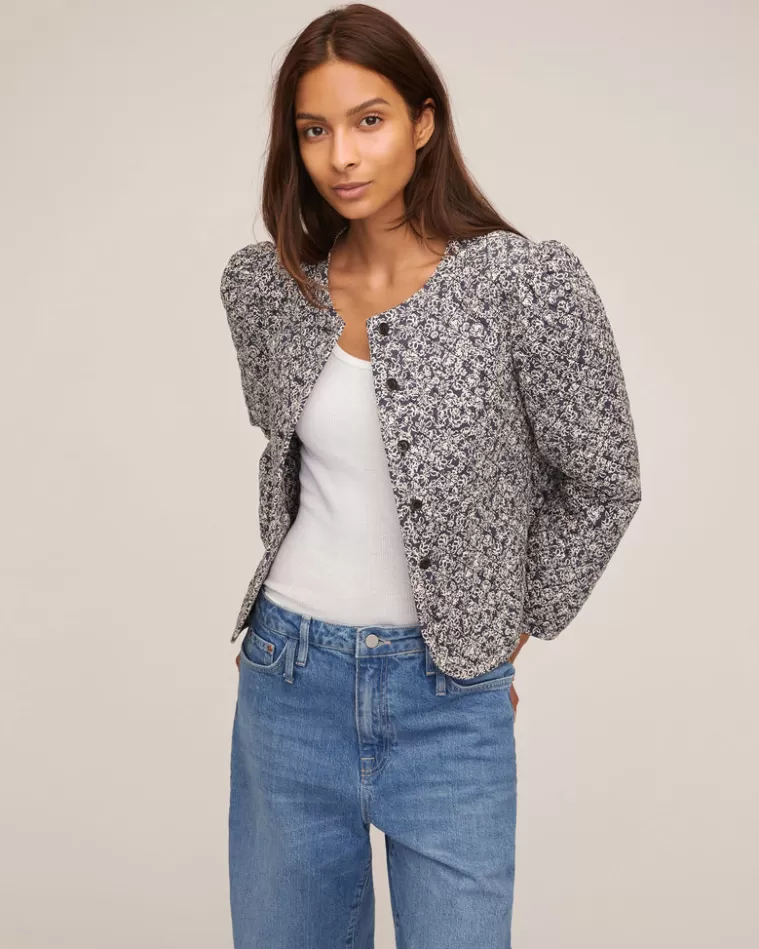 Discount MARISSA WEBB Albie Quilted Floral Shirt Jacket Quilted Midnight Floral