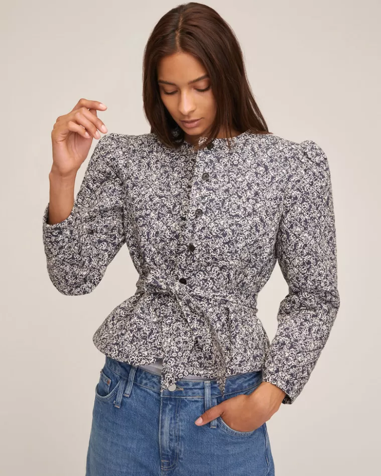 Discount MARISSA WEBB Albie Quilted Floral Shirt Jacket Quilted Midnight Floral