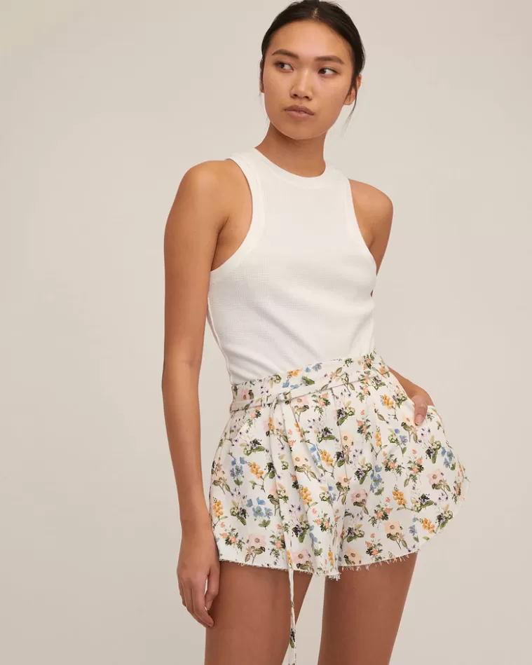 Flash Sale MARISSA WEBB Alina Shaped Hem Botanical Floral Short Botanical Print