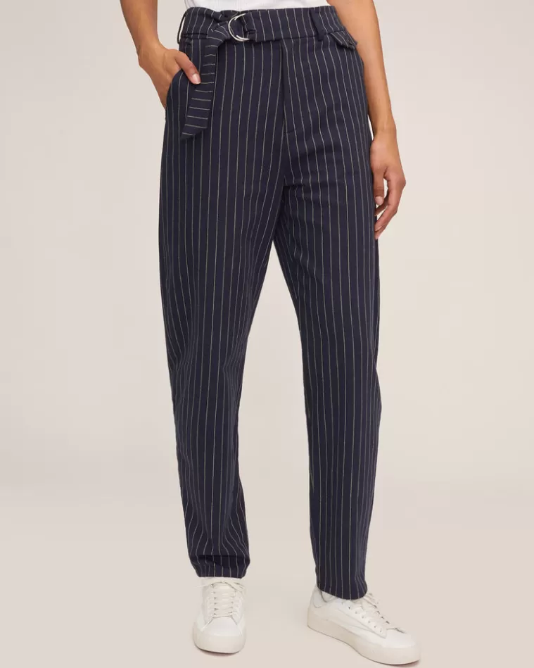 Cheap MARISSA WEBB Allan Pinstripe Barrel Pant Navy Beige Pinstripe