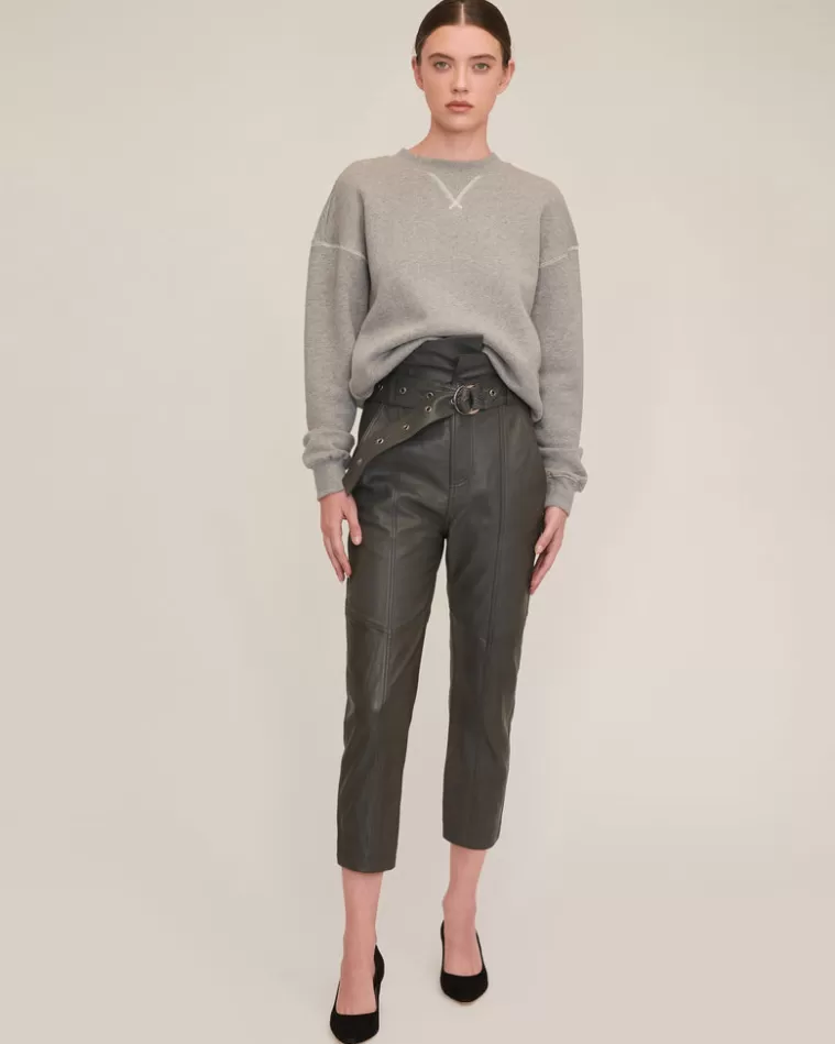 Clearance MARISSA WEBB Anniston Leather Pant In Charcoal