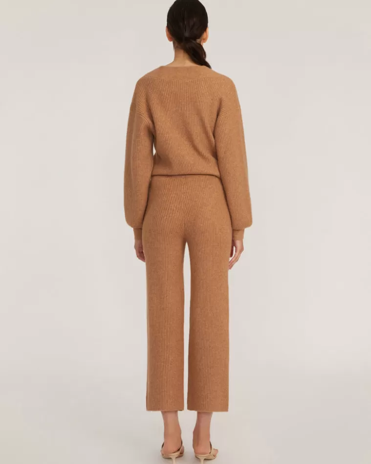 Online MARISSA WEBB Arie Ribbed Cashmere Blend Pant In Camel