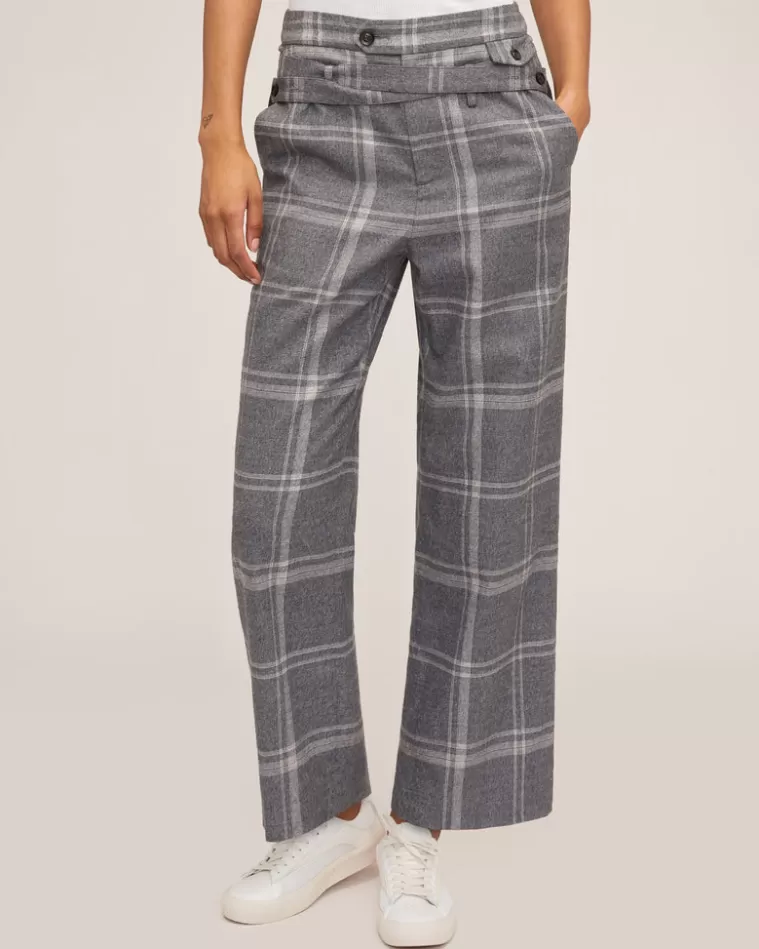 Discount MARISSA WEBB Artie Wrap Strap Pant Steel Plaid