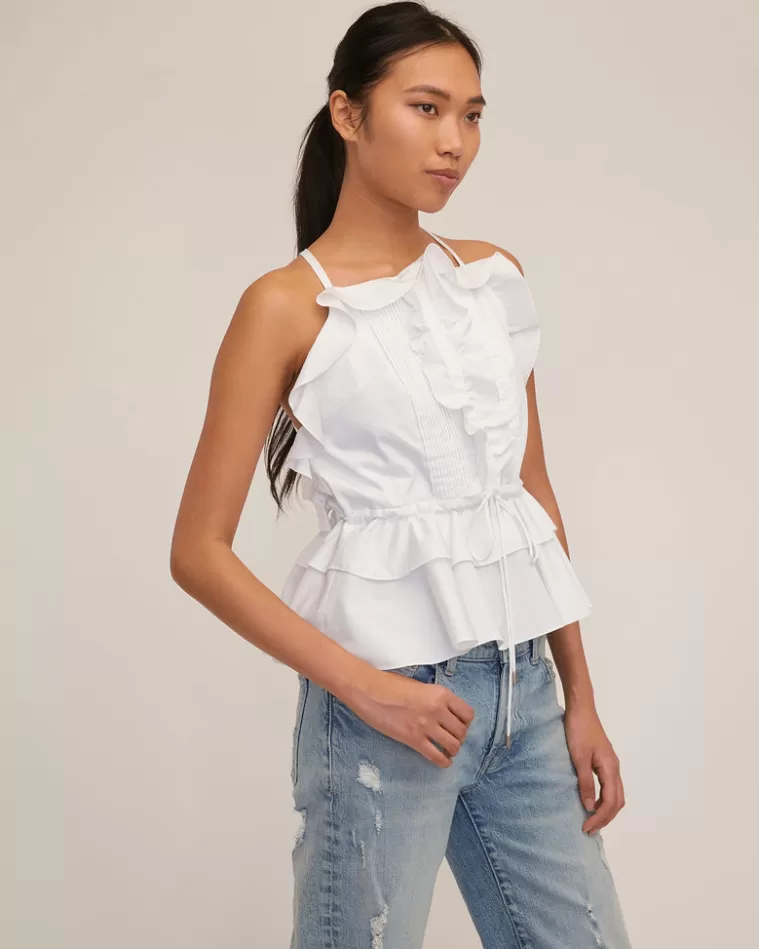 Sale MARISSA WEBB Bex Ruffle Apron Top In White