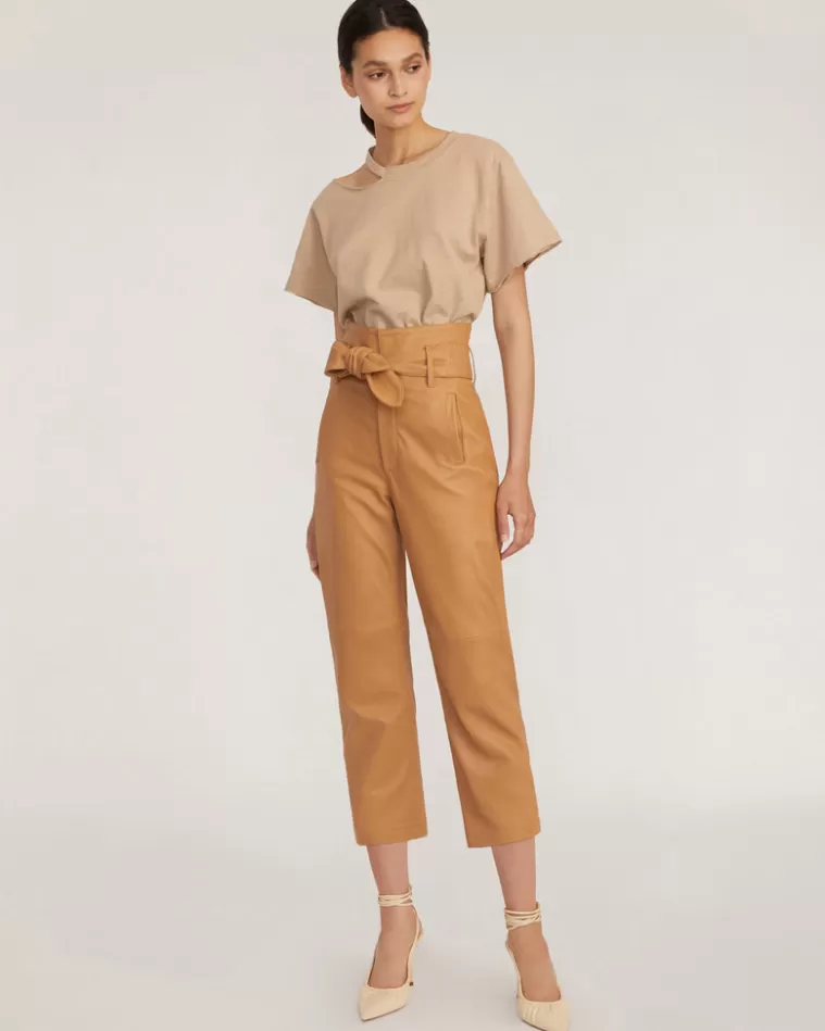 Sale MARISSA WEBB Brennan Leather Pant In Fawn