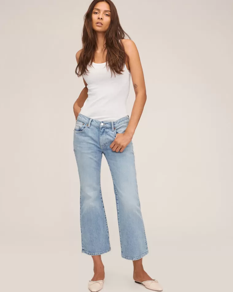 Best Sale MARISSA WEBB Cal Low Rider Vintage Cropped Light Blue Vintage Wash