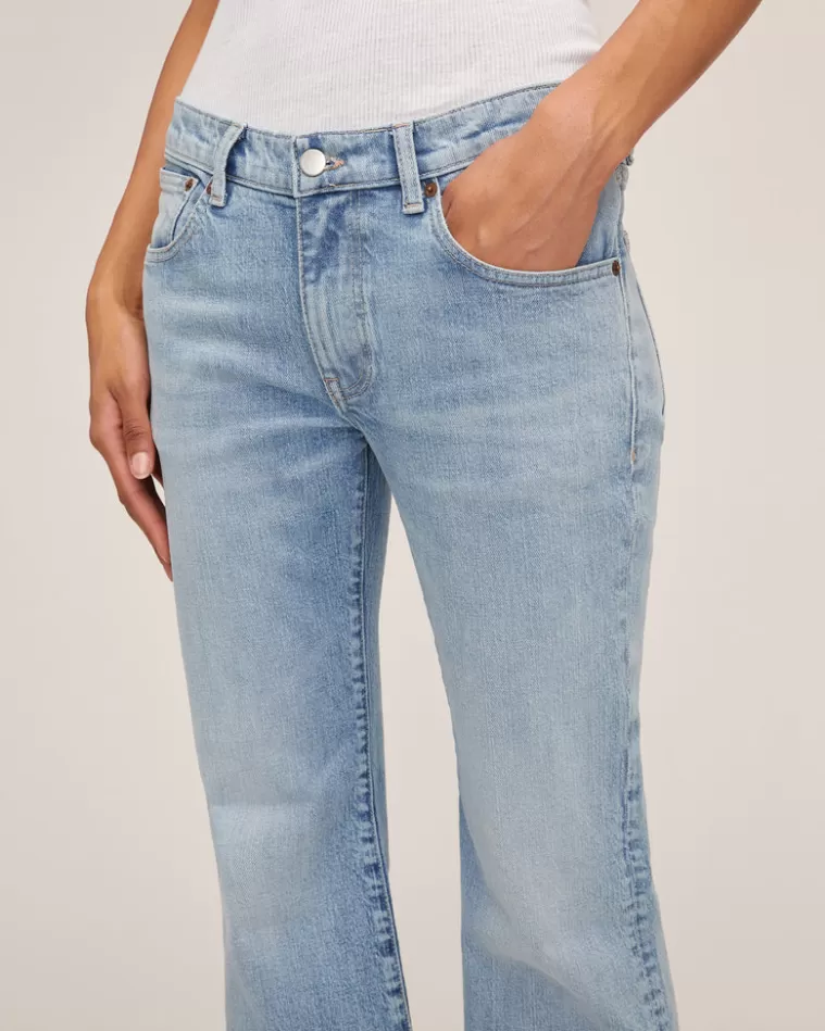 Best Sale MARISSA WEBB Cal Low Rider Vintage Cropped Light Blue Vintage Wash