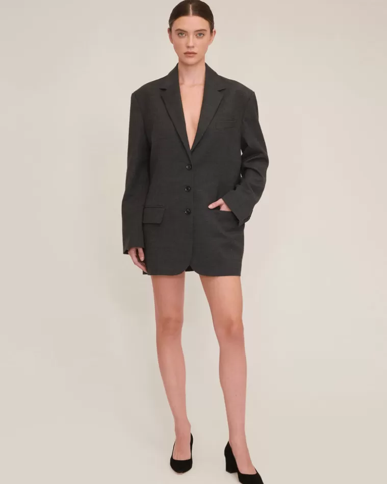 Hot MARISSA WEBB Cohen Boyfriend Blazer Dress Leni Grey