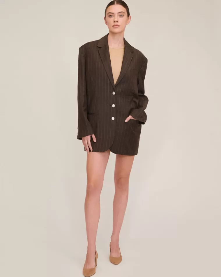 Outlet MARISSA WEBB Cohen Pinstripe Boyfriend Blazer Dress Kennedy Pinstripe