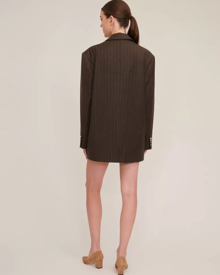 Outlet MARISSA WEBB Cohen Pinstripe Boyfriend Blazer Dress Kennedy Pinstripe