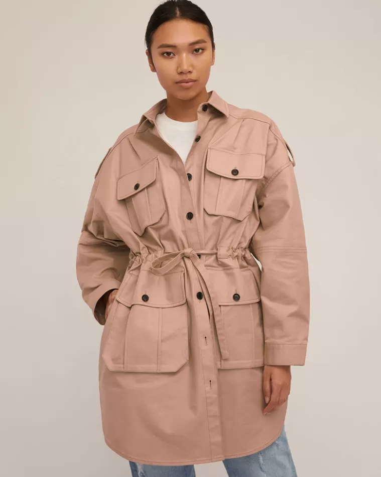 Cheap MARISSA WEBB Dante Crisp Canvas Utility Jacket Warm Sand