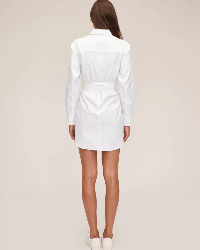 Best Sale MARISSA WEBB Elliot Cut Out Neck Oxford Mini Dress White