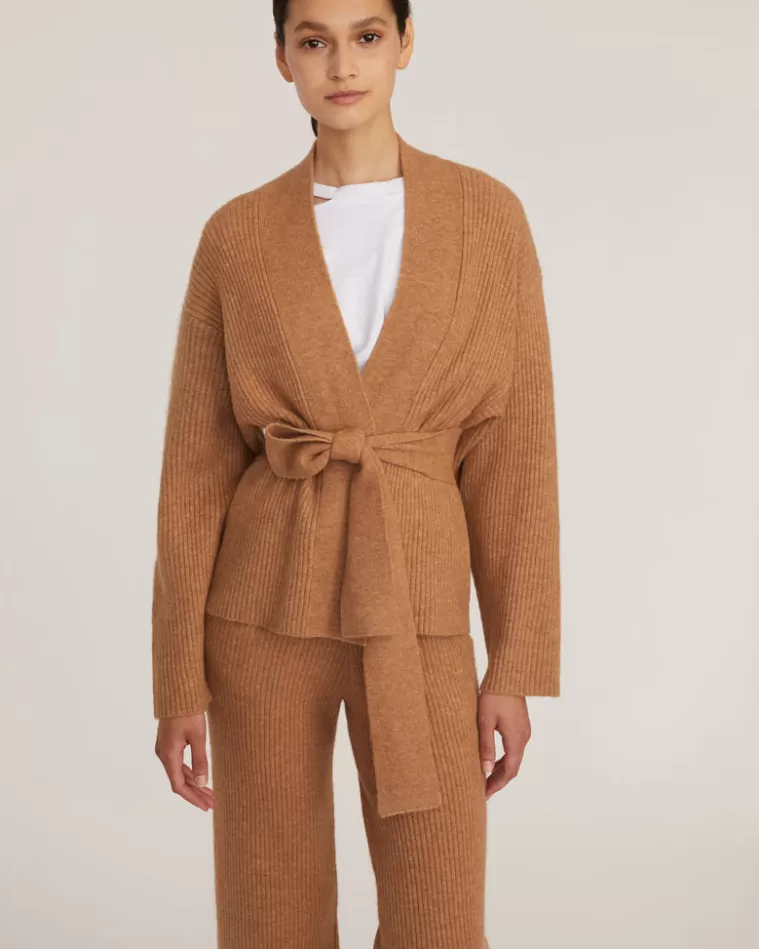 Best MARISSA WEBB Kyrie Cashmere Blend Cropped Cardigan In Camel