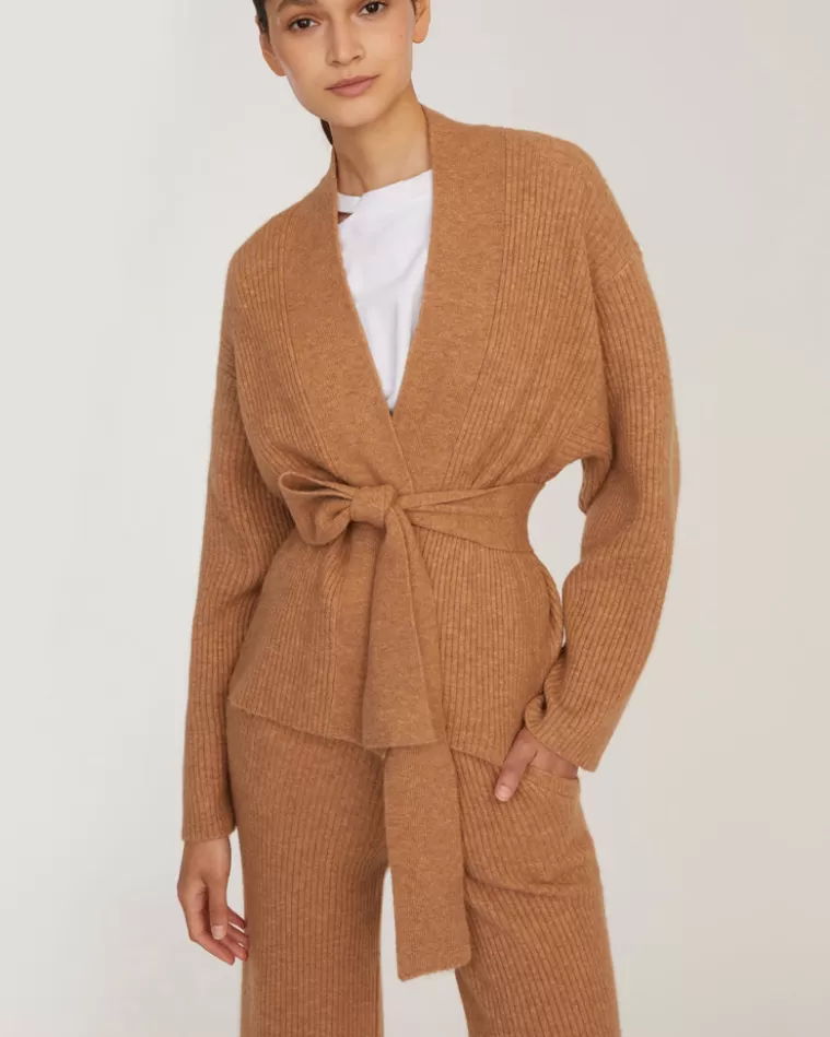 Best MARISSA WEBB Kyrie Cashmere Blend Cropped Cardigan In Camel