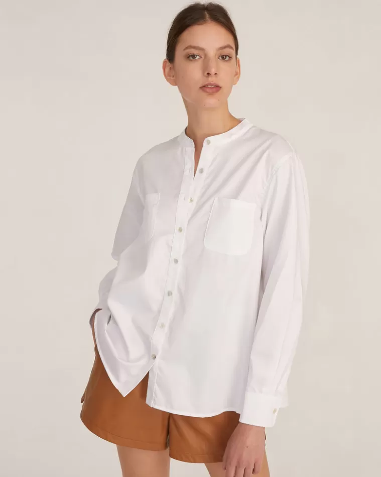 Sale MARISSA WEBB Lennox Tie-Back Cotton Button Down White