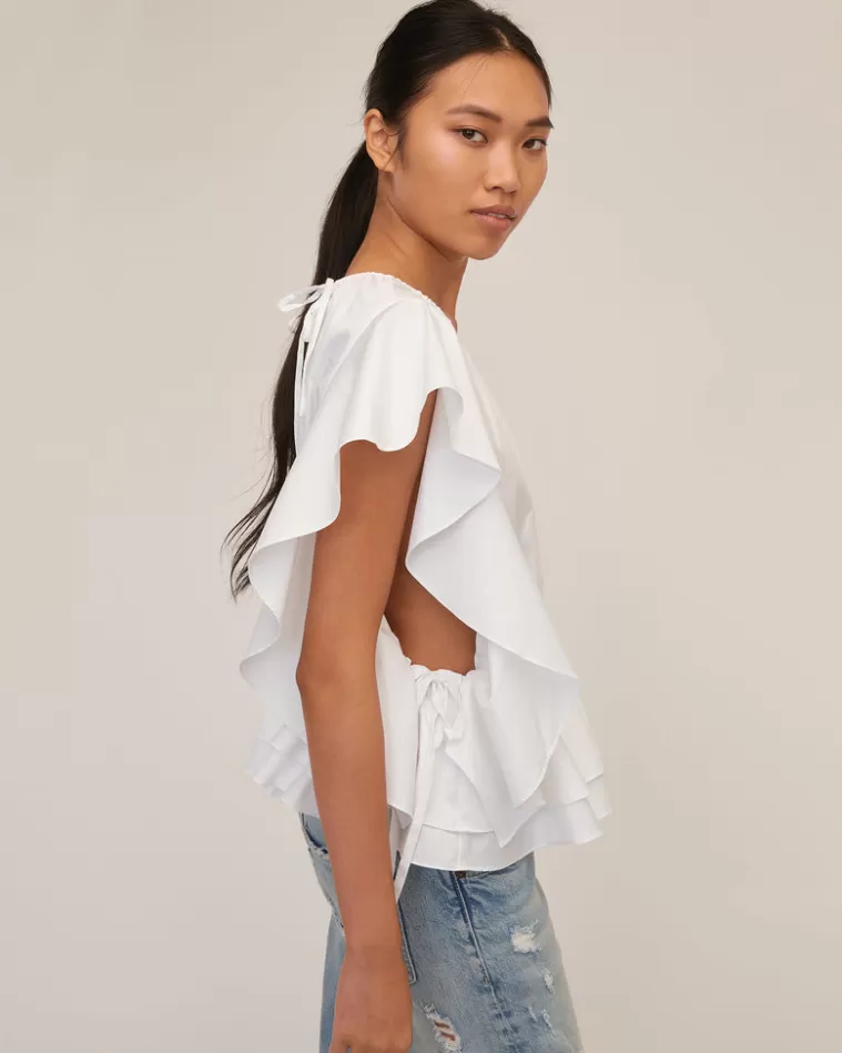 Best Sale MARISSA WEBB Lincoln Cotton Trapeze Top In White