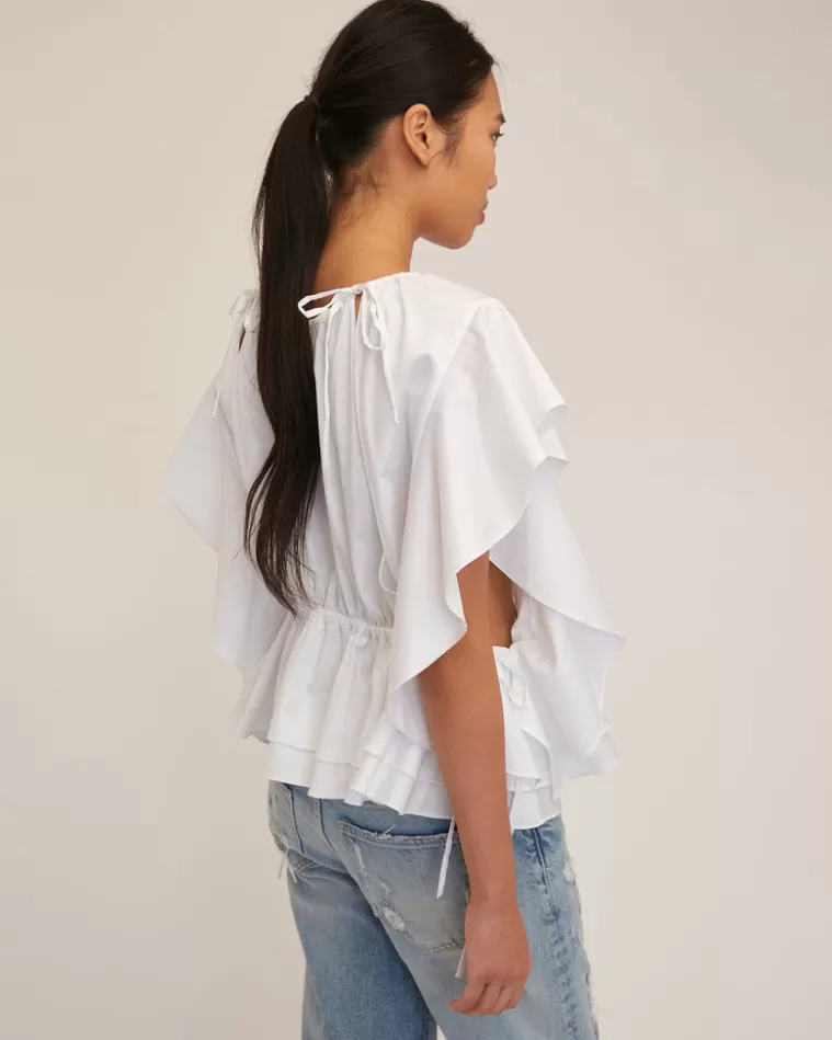 Best Sale MARISSA WEBB Lincoln Cotton Trapeze Top In White