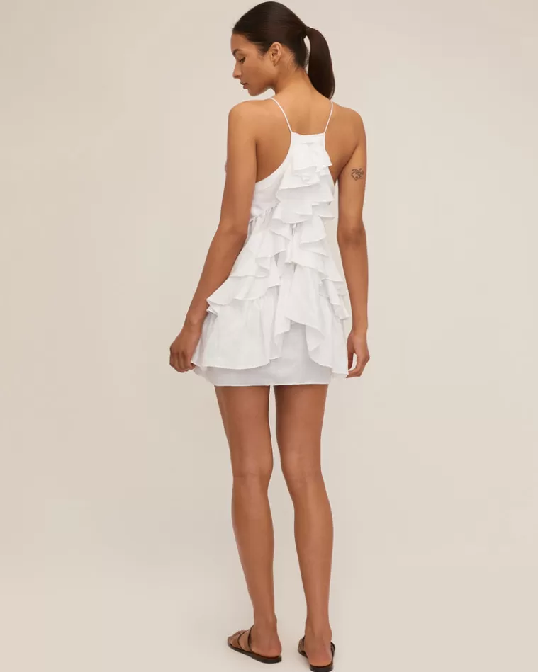 Cheap MARISSA WEBB Lucia Tiered Mini Dress In Linen White