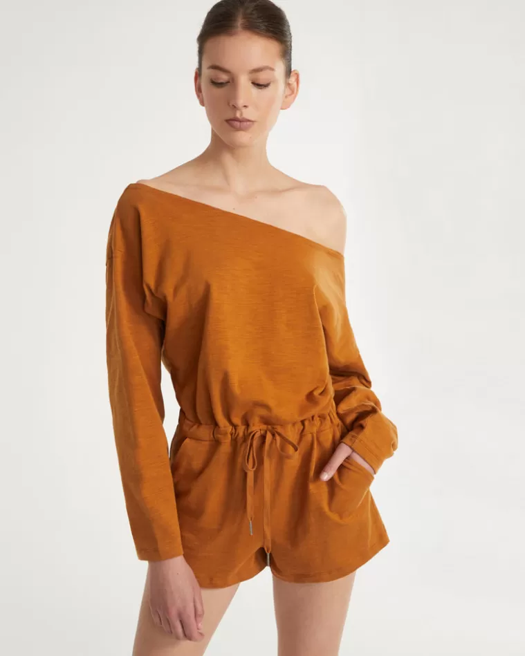 Hot MARISSA WEBB Marlo Drop Shoulder Knit Romper In Topaz