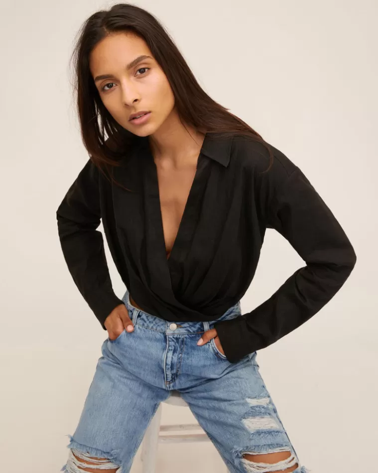 Cheap MARISSA WEBB Maxwell Linen Shirt In Black Linen Black