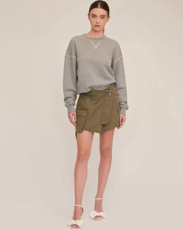 Cheap MARISSA WEBB Rava Washed Canvas Cargo Mini Skirt Military Green