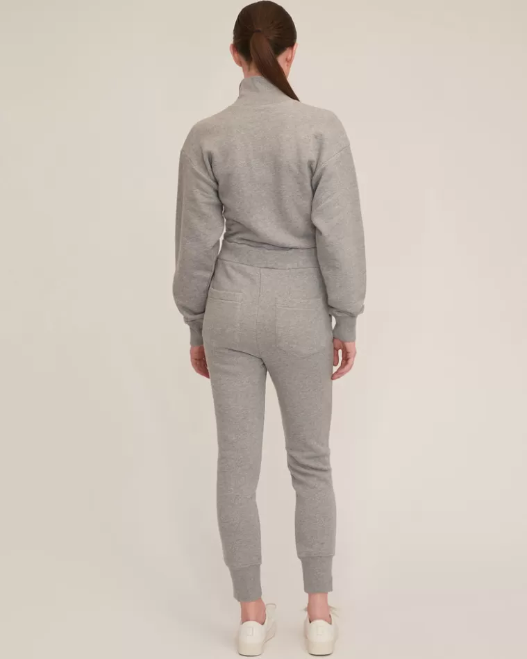 Online MARISSA WEBB Red-Eye French Terry Zip Front Jumpsuit In Heather Grey