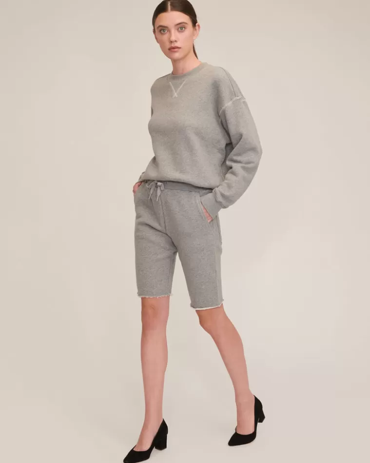 Flash Sale MARISSA WEBB Romy Raw Edge French Terry Bermuda Short In Heather Grey