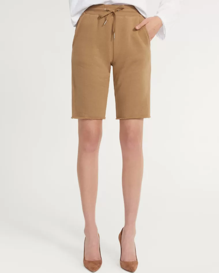 Online MARISSA WEBB Romy Raw Edge French Terry Bermuda Short In Light Mocha