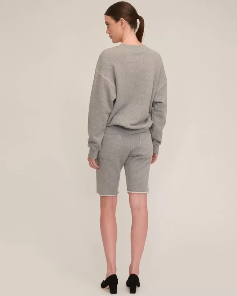 Flash Sale MARISSA WEBB Romy Raw Edge French Terry Bermuda Short In Heather Grey