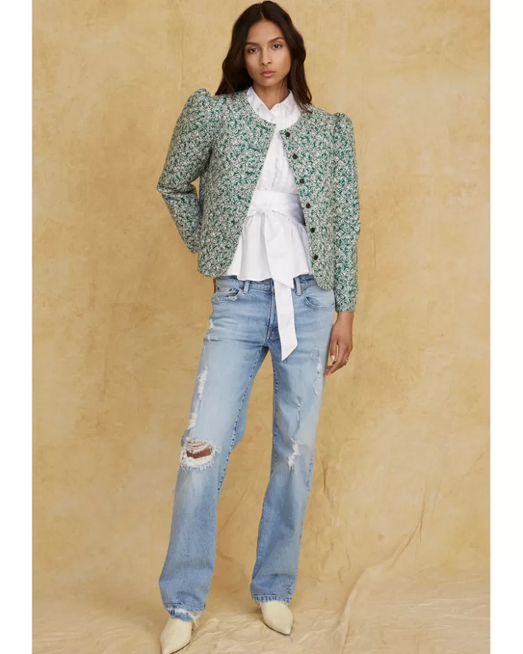 Store MARISSA WEBB Rue Low Rider Vintage Straight Distressed Light Blue Vintage Wash