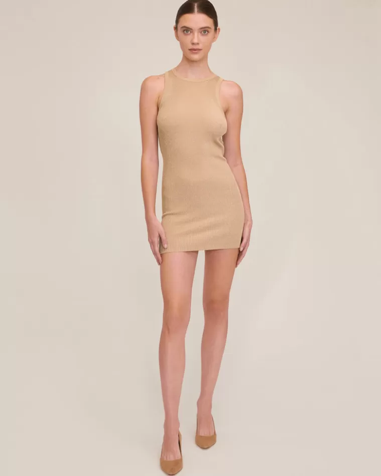 Store MARISSA WEBB Ryan Ribbed Mini Sweater Tank Dress In Midas