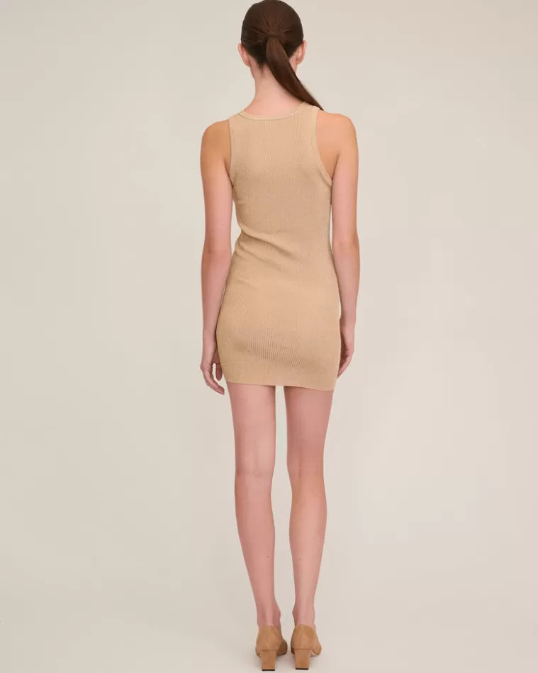 Store MARISSA WEBB Ryan Ribbed Mini Sweater Tank Dress In Midas