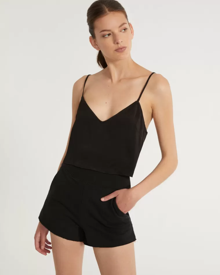 Flash Sale MARISSA WEBB So High Waisted Slub Cotton Short In Black