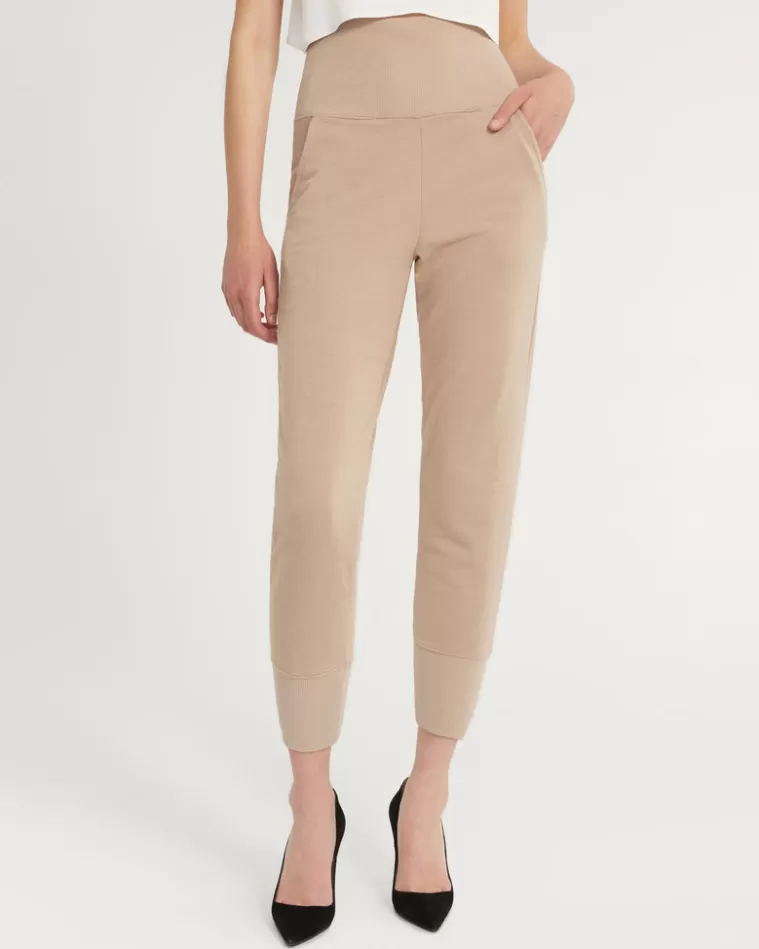 Clearance MARISSA WEBB So High Waisted Slub Cotton Sweatpant In Stone Taupe