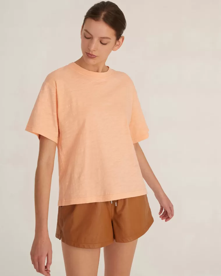 Cheap MARISSA WEBB So Relaxed Slub Jersey Boyfriend Tee In Papaya