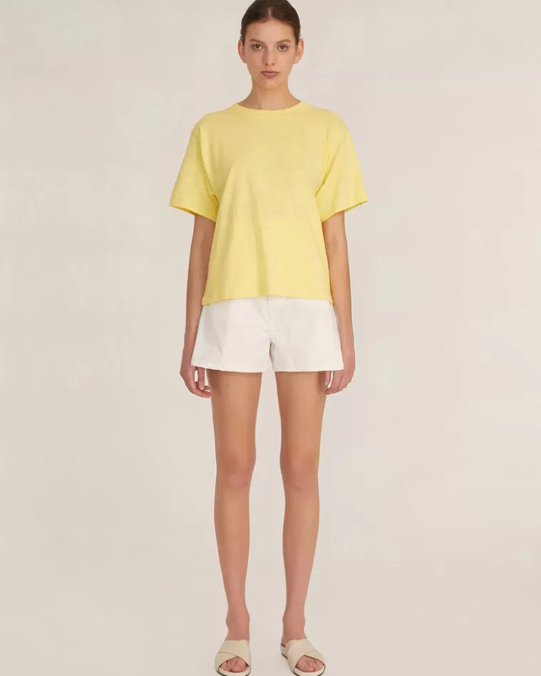 Shop MARISSA WEBB So Relaxed Slub Jersey Boyfriend Tee In Citrine