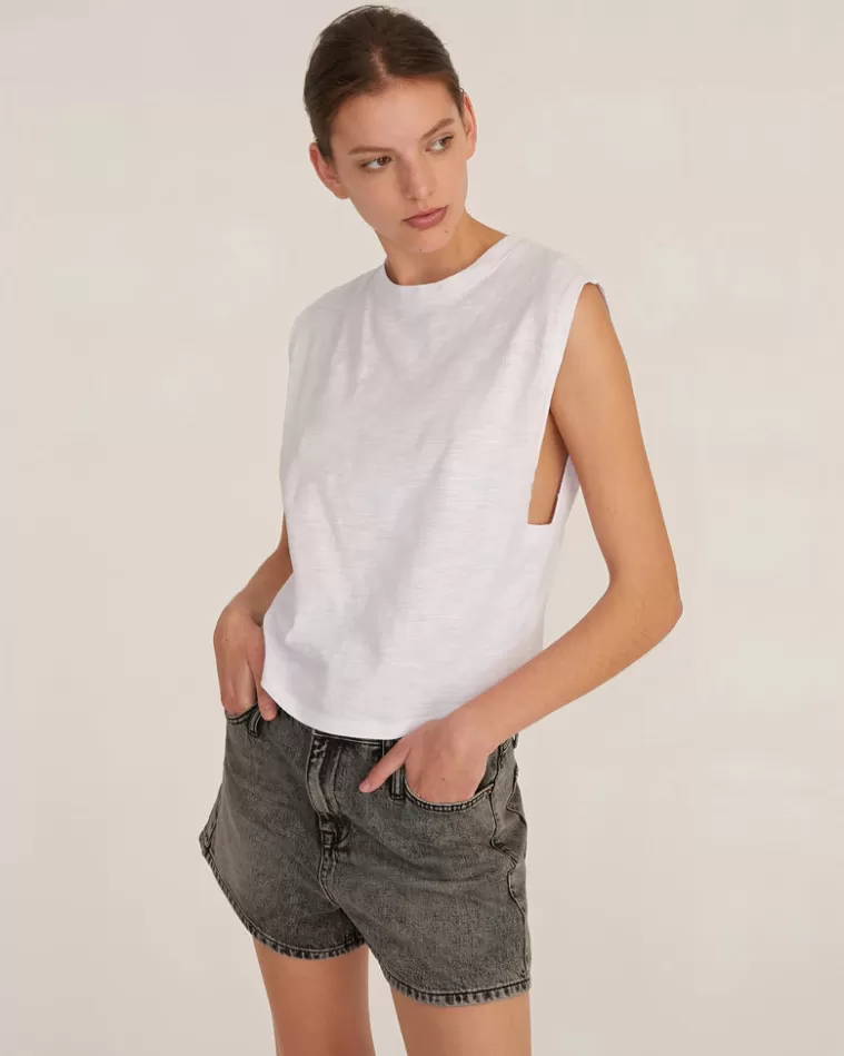 Discount MARISSA WEBB So Relaxed Slub Jersey Muscle Tee In White