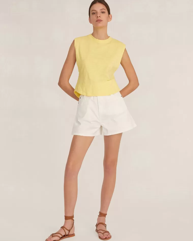 Fashion MARISSA WEBB So Relaxed Slub Jersey Muscle Tee In Citrine