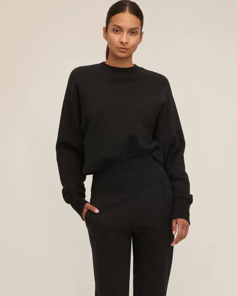 Hot MARISSA WEBB So Uptight Cropped Raglan French Terry Sweatshirt In Black