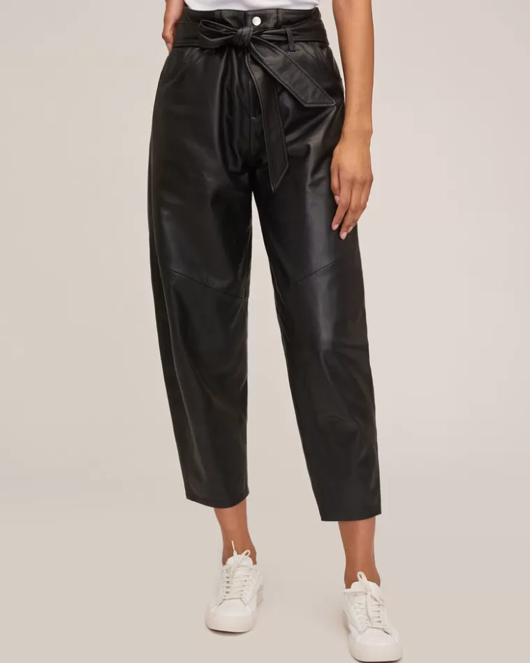 Best Sale MARISSA WEBB Stevie Barrel Leg Leather Pant In Black