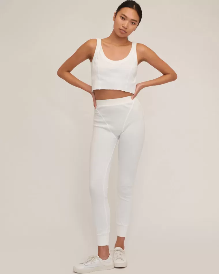 Store MARISSA WEBB Stretch Waffle Aden Seamed Pant In Off White