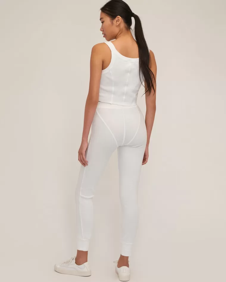 Store MARISSA WEBB Stretch Waffle Aden Seamed Pant In Off White