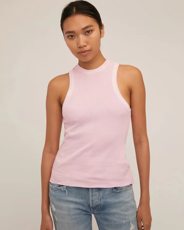 Best Sale MARISSA WEBB Stretch Waffle Bay Slim Knit Tank In Peony