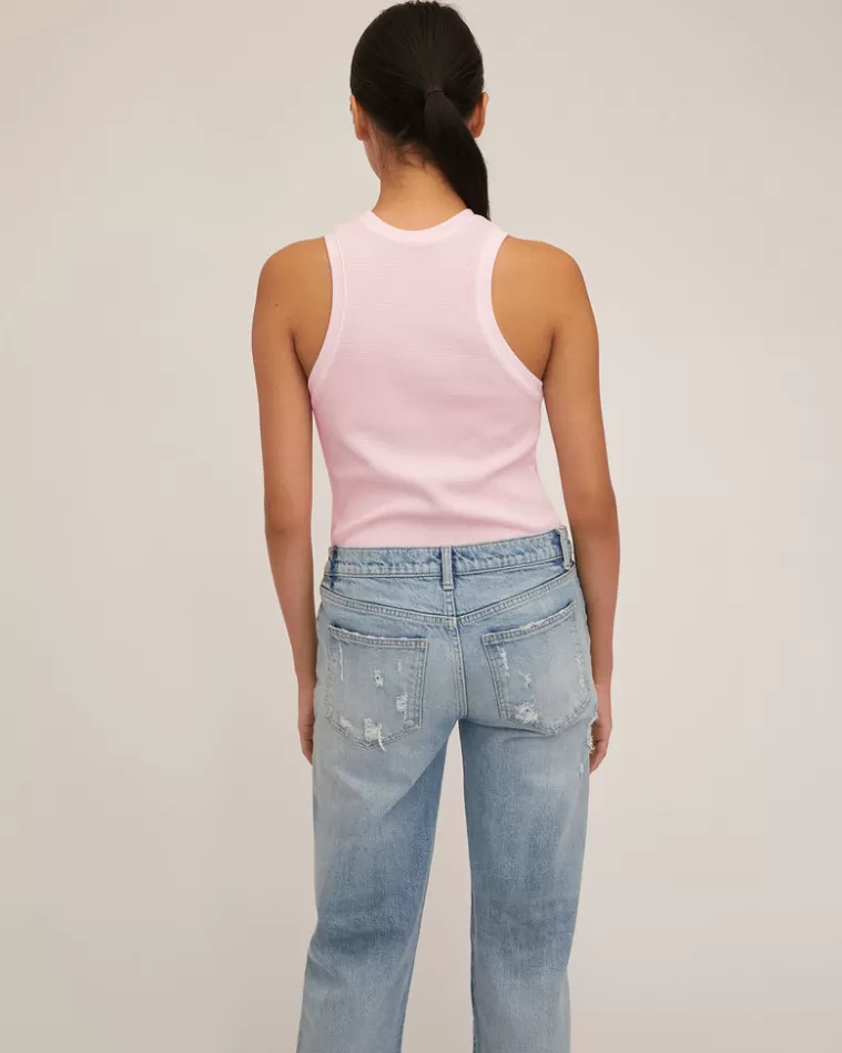 Best Sale MARISSA WEBB Stretch Waffle Bay Slim Knit Tank In Peony