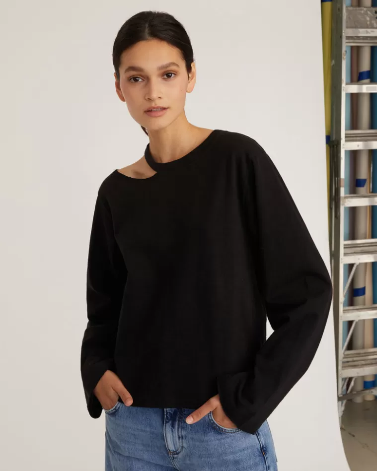 Shop MARISSA WEBB Tate Cut Out Long Sleeve In Black