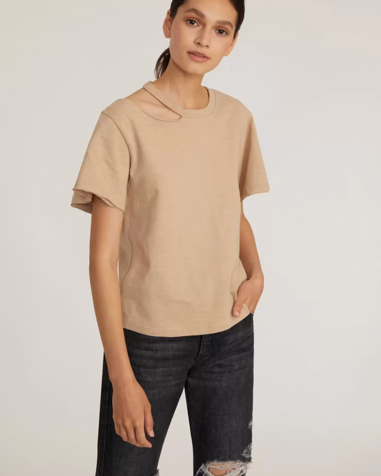 Shop MARISSA WEBB Tate Cut Out Tee In Sand