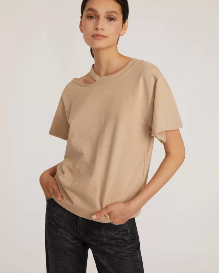 Shop MARISSA WEBB Tate Cut Out Tee In Sand