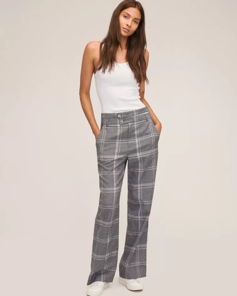 Clearance MARISSA WEBB Theo Double Waist Trouser Steel Plaid