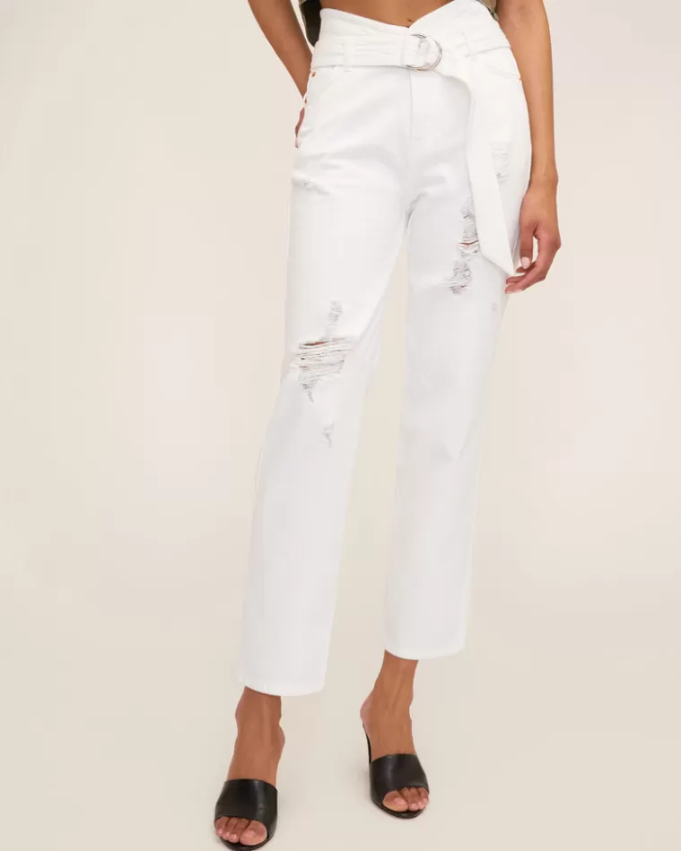 Shop MARISSA WEBB Travis Denim Pant In Off White Stone Wash