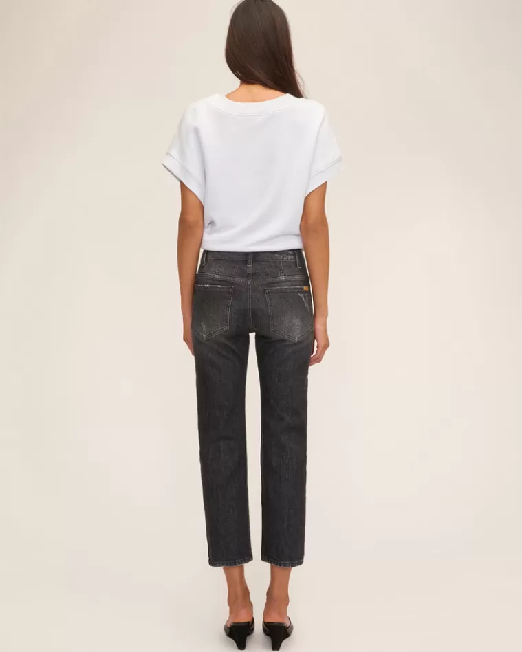 Discount MARISSA WEBB Turner Ii High Waist Corset Jean In Faded Black Stone Wash
